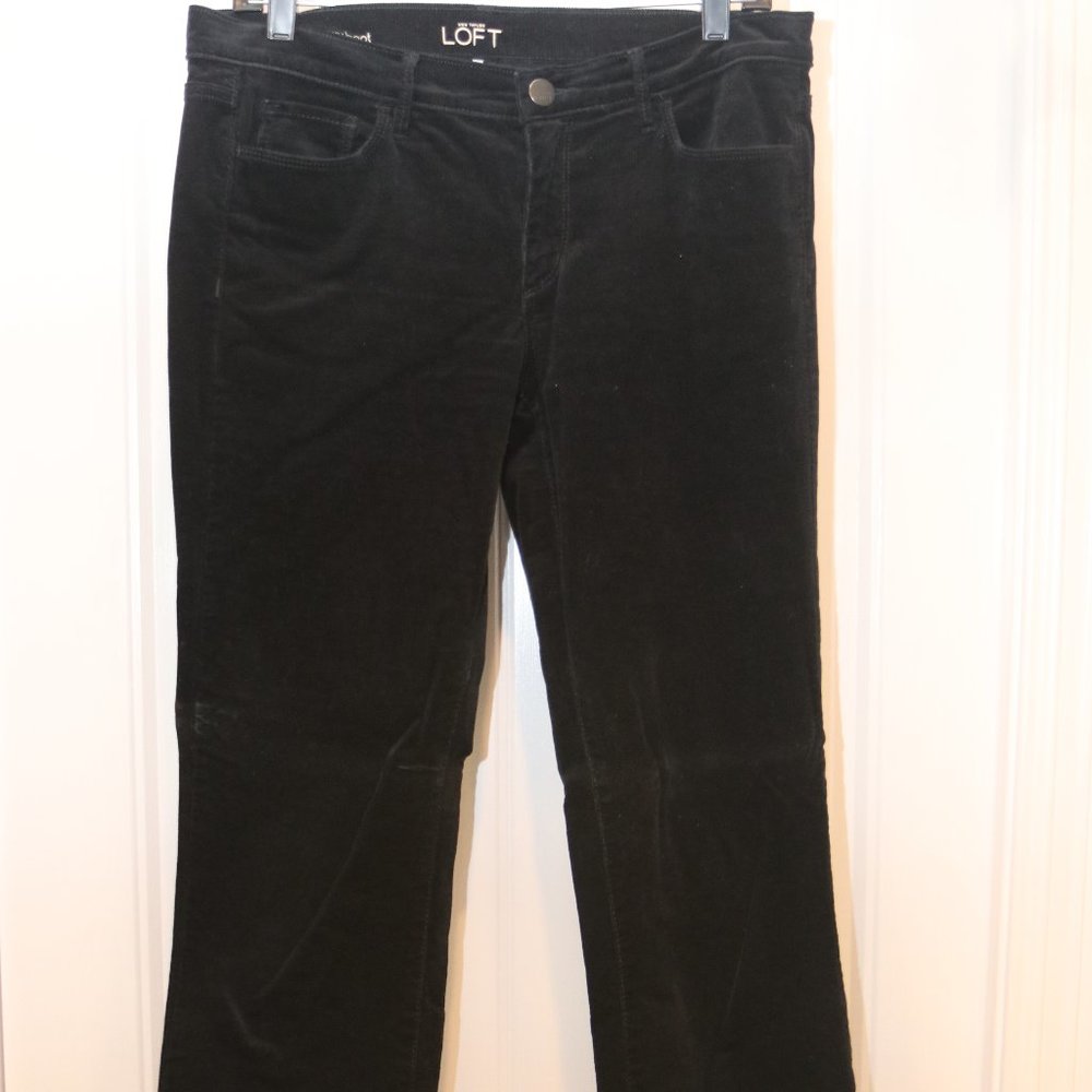 LOFT Modern Sexy Boot Black Corduroy Pants